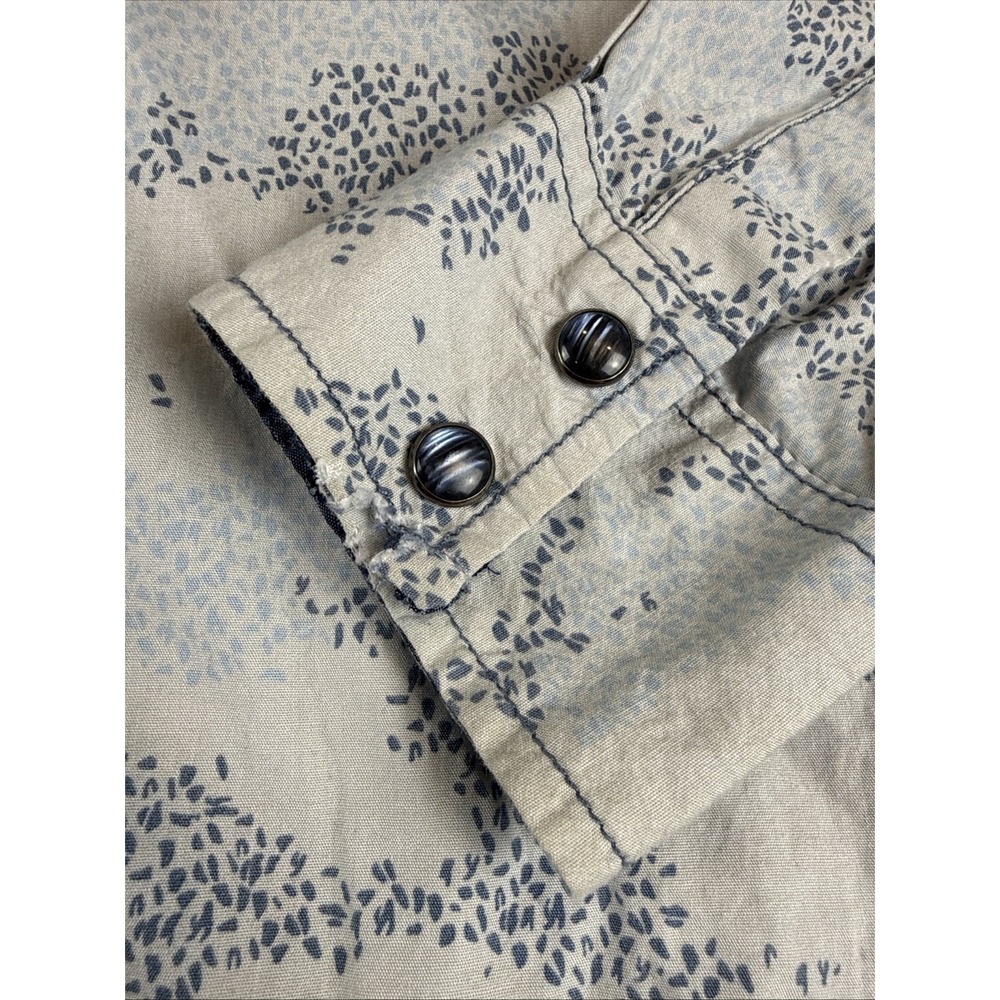 Moonshine Spirit by Brad Paisley Men Small White Blue Western Snap Button Shirt - Picture 3 of 5
